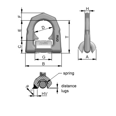 VLBS-U-LT 10t - Load ring welded for low temperature -45°C