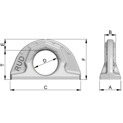 ABA 1,6t - lifting point for welding, loadable from any direction