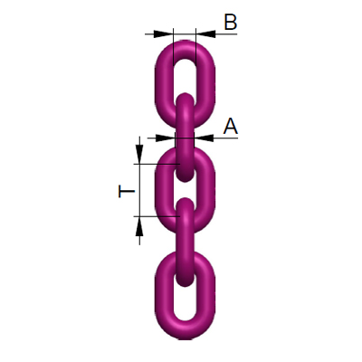 ICE-Round steel chain IMK 10x30 packing unit: 100 mtr.