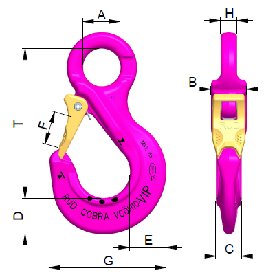 VIP-COBRA-Eye sling hook VCÖH 10