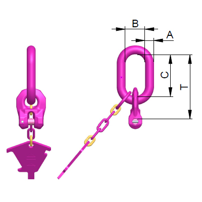 VIP-Master link for single leg VBK 1-16