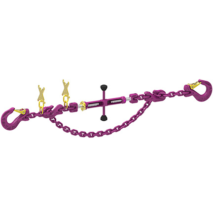 ICE Lashing chains with tensioner ICE-CURT-K-GAKO, 2xIVH and loose chain strand