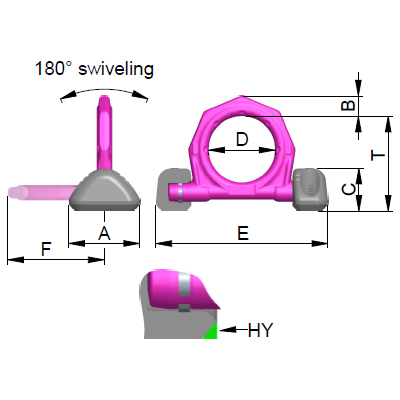 Load ring, for welding VRBS-FIX -4t