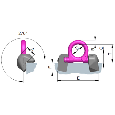 Eye Plate for Corners VRBK-FIX 6,7t