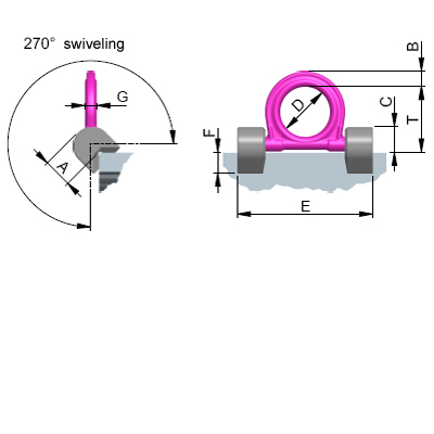 Eye Plate for Corners VRBK 50t