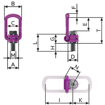 VLBG-PLUS-1.5t-M14 load frame with ICE screw